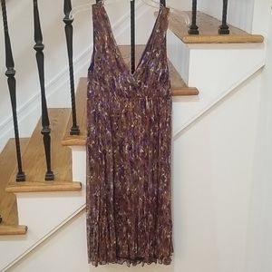 100% silk, V-Neck, Empire waist, Chiffon Dress